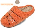INMINPIN Kids Girls Boys Ball Sports Slippers Soft Curly House Shoes Memory Foam Non-Slip Indoor Outdoor Slippers for Sports Fan,Basketball,6-7 Big Kid
