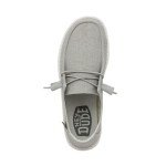 Hey Dude Women's Wendy Chambray Light Grey Size 8 | Women's Shoes | Women's Slip On Shoes | Comfortable & Light-Weight