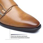 La Milano Mens Double Monk Strap Slip-on Loafer Oxford Formal Business Casual Dress Shoes for Men, Charles-1-cognac, 11