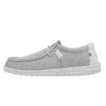 Hey Dude Men's Wally Sox Stone White Men's 10 & Women's 12 | Men's Loafers | Men's Slip On Shoes | Comfortable & Light-Weight