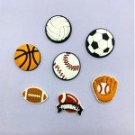 35PCS Shoe Charms for Boy, Sports, Game, Basketball, Football, Baseball Shoes Decorations for Kids Boys Teens Men Birthday Party Gifts Christmas