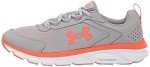 Under Armour Womens Charged Assert 9 Marble Running Shoe, Gray Wolf (101 Phoenix Fire, 7.5 US