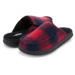 Eddie Bauer Men's Oliver Slippers | House Slippers for Men | Cushioned Footbed Lightweight Slip-On Bedroom Shoes with Rubber Outsole