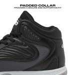 AND1 Pulse 3.0 Basketball Shoes for Men, Indoor or Outdoor, Street or Court Basketball Sneakers Men - Black, Red, or White - Black/White/Light Grey, 9 Medium