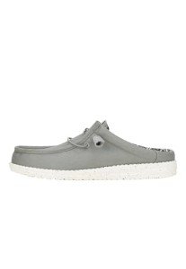 Hey Dude Wally Slip Stretch Canvas Grey Size 13, Men’s Shoes, Men's Slip-on Loafers, Comfortable & Light-Weight