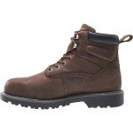 WOLVERINE Men's Floorhand Waterproof Steeltoe 6" Work Boot, Dark Brown, 10M