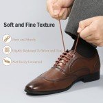 Stepace 1/8" Waxed Round Shoe Laces, [2 Pair] Oxford Shoelaces for Boots and Dress Shoes Dark Brown-86