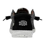 Hey Dude Men's Wally Sox Stitch Black White Size 13 | Men's Loafers | Men's Slip On Shoes | Comfortable & Light-Weight