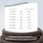 Stepace 1/8" Waxed Round Shoe Laces, [2 Pair] Oxford Shoelaces for Boots and Dress Shoes Dark Brown-86