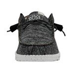 Hey Dude Men's Wally Sox Stitch Black White Size 13 | Men's Loafers | Men's Slip On Shoes | Comfortable & Light-Weight