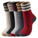 Tavaleu Wool Socks for Women - Winter Warm Vintage Socks, Thermal Wool Socks, Boot Hiking Socks