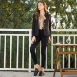 Vertundy Women's Mules Low Heel Flats Leather Slip On Backless Sandals for Girls Lady Work Slides Black Fur 6.5