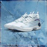 LI-NING Way of Wade 10 Cold Ice Men Basketball Shoes Lining Professional Shock Absorption Sneakers Sports Shoes Sky Blue White US 10.5