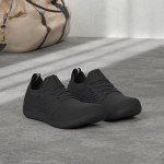 WHITIN Women's Minimalist Barefoot Low Zero Drop Shoes Female Sneakers Width Ladies Size 9 Wide Toe Box Trail Running Minimus Training Lightweight Black 40