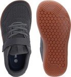 WHITIN Little Big Kids Wide Width Barefoot Shoes Minimalist Zero Drop Sneaker Boys Girls Size 4 Walking Running Training Sports School Gym Natural Dark Grey 36