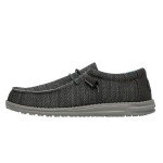 Hey Dude Men's Wally Sox Charcoal Men's 12 & Women's 14 | Men's Loafers | Men's Slip On Shoes | Comfortable & Light-Weight