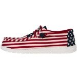 Hey Dude Men's Wally Americana American Flag Size 13 | Men's Shoes | Men Slip-on Loafers | Comfortable & Light-Weight