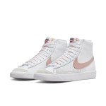 Nike Blazer Mid '77 WMNS Shoes, White/Black/Summit White/Pink Oxford, Size 8.5