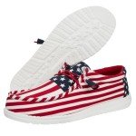 Hey Dude Men's Wally Americana American Flag Size 13 | Men's Shoes | Men Slip-on Loafers | Comfortable & Light-Weight