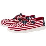 Hey Dude Men's Wally Americana American Flag Size 13 | Men's Shoes | Men Slip-on Loafers | Comfortable & Light-Weight