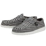 Hey Dude Men's Wally Greyed Patriotic Size 10 | Men’s Shoes | Men's Lace Up Loafers | Comfortable & Light-Weight