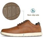 NCCB Men's Casual Dress Sneakers Lace Up Formal Oxfords Dress Shoes for Men Slip-on Comfortable Brown Shoes for Bussiness/Travel/Work Size 10.5