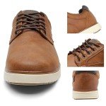 NCCB Men's Casual Dress Sneakers Lace Up Formal Oxfords Dress Shoes for Men Slip-on Comfortable Brown Shoes for Bussiness/Travel/Work Size 10.5