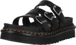 Dr. Martens Women's Slide Sandal, Black Hydro Leather, 8