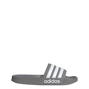 adidas unisex-adult Shower Slide Grey/White/Grey 9
