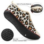 JIASUQI Womens Slip-on Moccasin Slippers for Women Bedroom Shoes Slippers Leopard Size 8.5-9.5