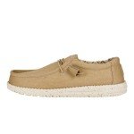 Hey Dude Men's Wally Stretch Canvas Tan Size 11 | Men's Shoes | Men Slip-on Loafers | Comfortable & Light-Weight