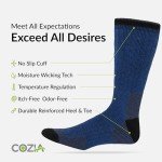 COZIA Merino Wool Socks for Men and Women Warm thermal Boot Hiking Socks 3 Pairs ML