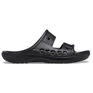 Crocs Unisex Men's and Women's Baya Two-Strap Slide Sandals, Black, Numeric_10 US