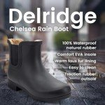 Chooka Women's Waterproof Plush Chelsea Bootie Chelsea Boot, Delridge Black, 9 M