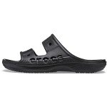Crocs Unisex Men's and Women's Baya Two-Strap Slide Sandals, Black, Numeric_10 US