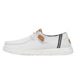 Hey Dude Women's Wendy Washed Canvas White Size 6 | Women's Shoes | Women's Slip-on Loafers | Comfortable & Light-Weight