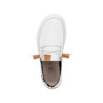 Hey Dude Women's Wendy Washed Canvas White Size 6 | Women's Shoes | Women's Slip-on Loafers | Comfortable & Light-Weight