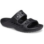 Crocs Unisex Men's and Women's Baya Two-Strap Slide Sandals, Black, Numeric_10 US
