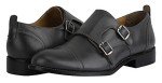 LIBERTYZENO Mens Double Buckle Genuine Leather Kiltie Monk Strap Dress Shoes 1282 Grey 8