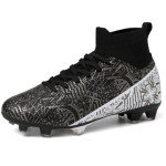 Kids Soccer Cleats Boys Football Cleats Youth Soccer Cleats Girls Baseball Cleats Zapatos De Futbol para Niños Athletic Outdoor Soccer Shoes High Top Football Shoes Indoor Soccer Training Baseball