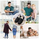 Honalika Men's Fuzzy Moccasin House Slippers Memory Foam, Cozy Mens Fluffy Warm Indoor Slippers Closed Back For Winter, Non-Slip Soft Comfy Fur lined Bedroom Slippers for Men