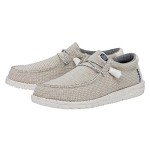 Hey Dude Wally Sport Mesh White Size 9 | Men's Shoes | Men's Slip On Loafers | Comfortable & Light Weight