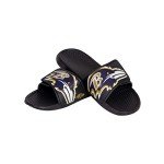 FOCO NFL Baltimore Ravens Mens Cropped Big Logo Shower Sport Flip Flops Sandals SlidesCropped Big Logo Shower Sport Flip Flops Sandals Slides, Big Logo, XL - 13/14