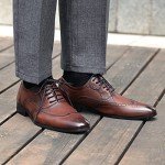 Stepace 1/8" Waxed Round Shoe Laces, [2 Pair] Oxford Shoelaces for Boots and Dress Shoes Black-86