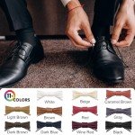 Stepace 1/8" Waxed Round Shoe Laces, [2 Pair] Oxford Shoelaces for Boots and Dress Shoes Black-86