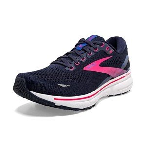 Brooks Women's Ghost 15 Neutral Running Shoe - Peacoat/Blue/Pink - 9.5 Medium