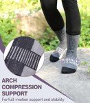 DYW Womens Merino Wool Hiking Socks Thermal Warm Winter Boot Crew Socks Cushion Work Walking Gift Socks 5 Pairs （5 Pairs Color Mix A,Large）