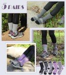 DYW Womens Merino Wool Hiking Socks Thermal Warm Winter Boot Crew Socks Cushion Work Walking Gift Socks 5 Pairs （5 Pairs Color Mix A,Large）