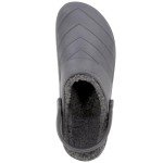 Nautica Men's Clogs -Warm Sandal - Fuzzy Slippers Slip-On With Adjustable Back Strap With Faux Fur - Classic Lined Clog Sports Winter Shoe-River Coast Cozy-Grey Size-10