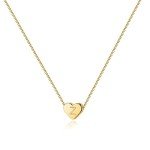 PAVOI 14K Yellow Gold Plated Mini Dainty Heart Initial Necklace | Slider Adjustable Necklace - 18" | Letter Necklaces for Women | Z Initial